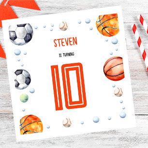 Ball sport kinderen verjaardag servet