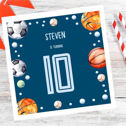 Ball sport kinderen verjaardag servet