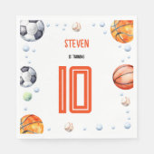 Ball sport kinderen verjaardag servet (Voorkant)