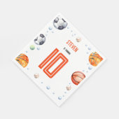 Ball sport kinderen verjaardag servet (Hoek)