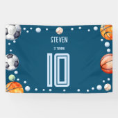 Ball sport kinderen verjaardag spandoek (Horizontaal)