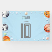 Ball sport kinderen verjaardag spandoek (Horizontaal)