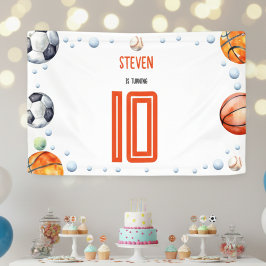 Ball sport kinderen verjaardag spandoek