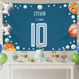 Ball sport kinderen verjaardag spandoek