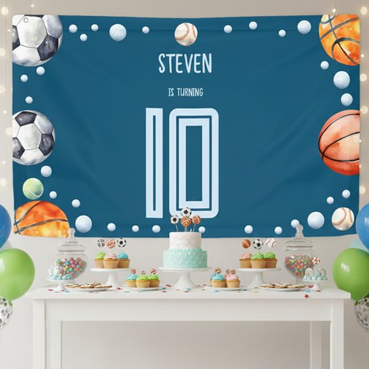 Ball sport kinderen verjaardag spandoek