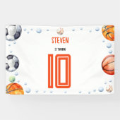 Ball sport kinderen verjaardag spandoek (Horizontaal)