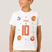 Ball sport kinderen verjaardag t-shirt (Voorkant)