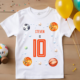 Ball sport kinderen verjaardag t-shirt