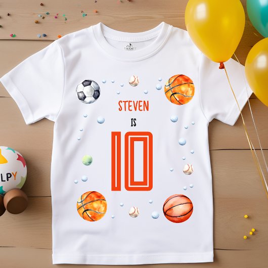 Ball sport kinderen verjaardag t-shirt
