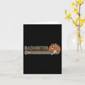 Ball Sport Shuttle Sport Retro Badminton Dad Manne Kaart (Gele Bloem)