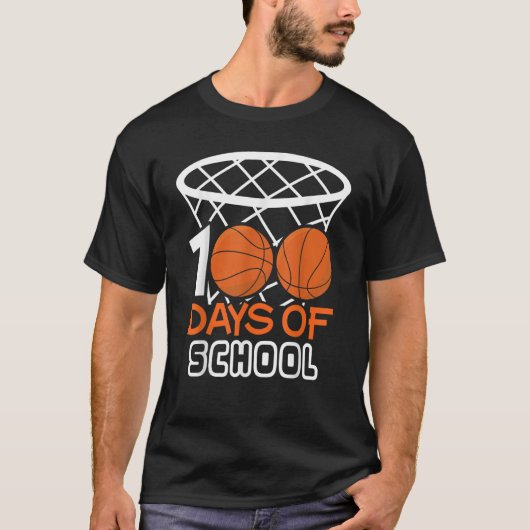 Ball Sport Student 100e dag Basketball 100 dagen T-shirt (Voorkant)