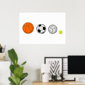 Ball Sports Poster (Thuiskantoor)