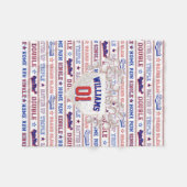 Ball Stitch - Baseball Fleece Deken (Voorkant (Horizontaal))