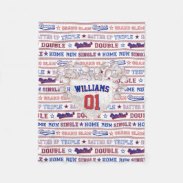 Ball Stitch - Baseball Fleece Deken