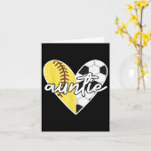 Ball Tante Softbal Voetbal Mama Player Kaart (Gele Bloem)