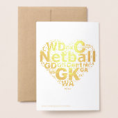 Ball Theme Netball Coach Bedankt Gold Folie Kaarten (Met envelop)