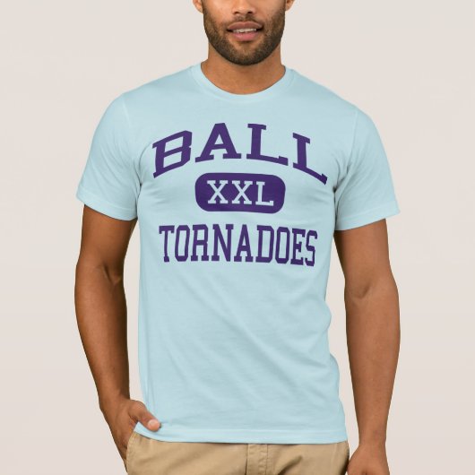 Ball - Tornado - High School - Galveston Texas T-shirt (Voorkant)