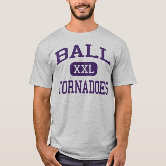 Ball - Tornado - High School - Galveston Texas T-shirt (Voorkant)