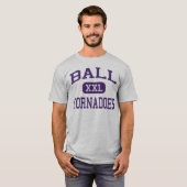 Ball - Tornado - High School - Galveston Texas T-shirt (Voorkant volledig)