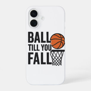 Ball Tot Je Valt – Basketbal Telefoonachtergrond iPhone 16 Hoesje