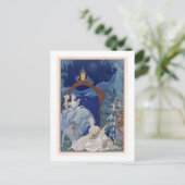 Ball under the Blue Moon, illustratie voor 'Fetes' Briefkaart (Staand voorkant)