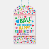 Ball-Valentijn voor tag Cadeaulabel (Achterkant)