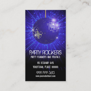 Ball voor Rental Blue Mirror Visitekaartje