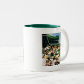 Ball voor thuisgebruik ophalen tweekleurige koffiemok (Voorkant rechts)