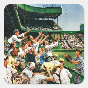 Ball voor thuisgebruik ophalen vierkante sticker