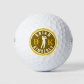Ball with Golfers Name & initials - cool monogram Golfballen (Voorkant)