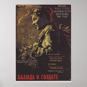 "Ballad of a Soldier" USSR Sovjet Film 1961 Poster