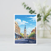 Ballarat Australië vintage reisillustratie Briefkaart (Staand voorkant)