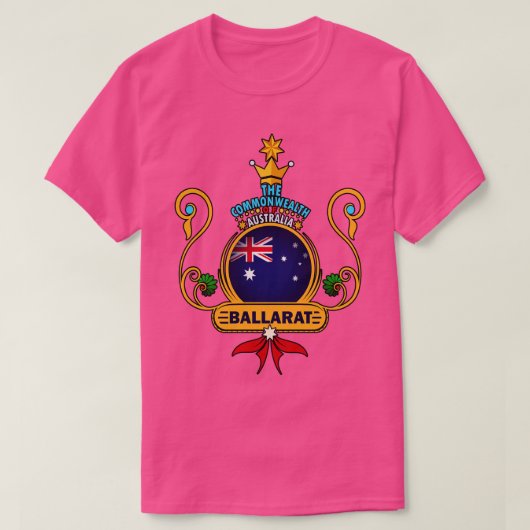 Ballarat City Pride Gouden Australische vlag Souve T-shirt (Design voorkant)