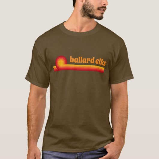 Ballard Elks Retro Rainbow T-shirt (Voorkant)