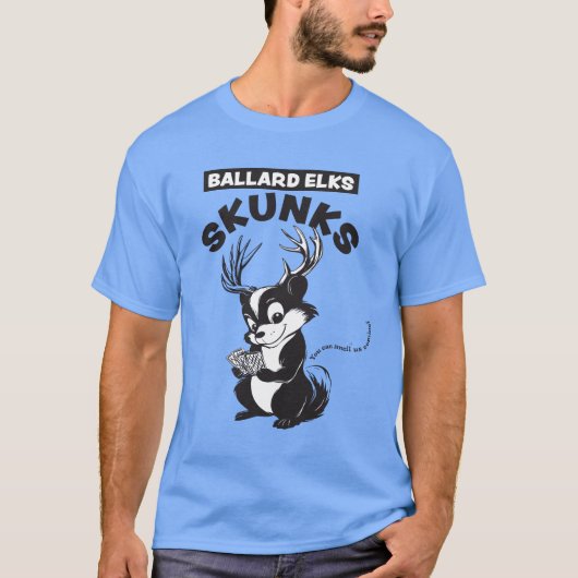 Ballard Elks Skunks / Cribbage Team Mascot T-shirt (Voorkant)