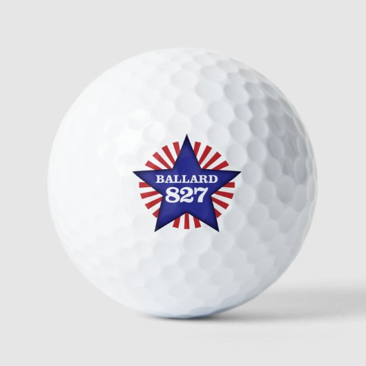 Ballard Elks Star Golfballen (Voorkant)
