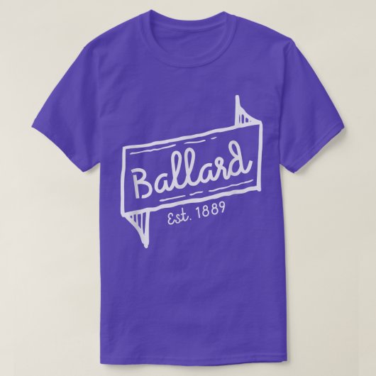 Ballard Seattle Washington Est T-shirt (Design voorkant)