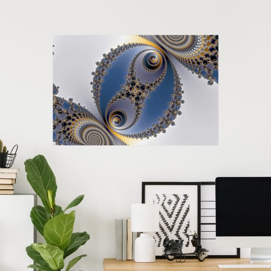 Ballasvorming - Fractaal Poster (Thuiskantoor)