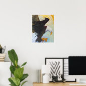 Balld Eagle - een Amerikaanse tapekaart Poster (Thuiskantoor)