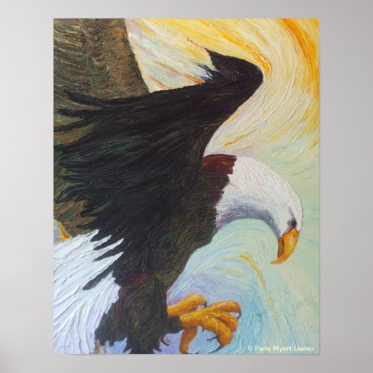 Balld Eagle - een Amerikaanse tapekaart Poster (Voorkant)