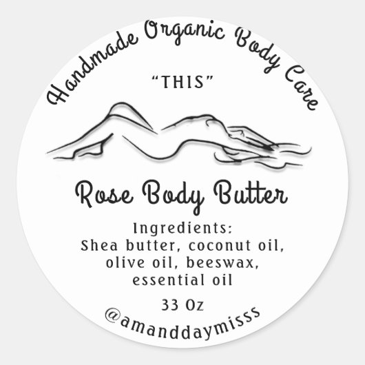 Ballemafdrukking van de carrosserie Verpakking Zwa Ronde Sticker (Voorkant)