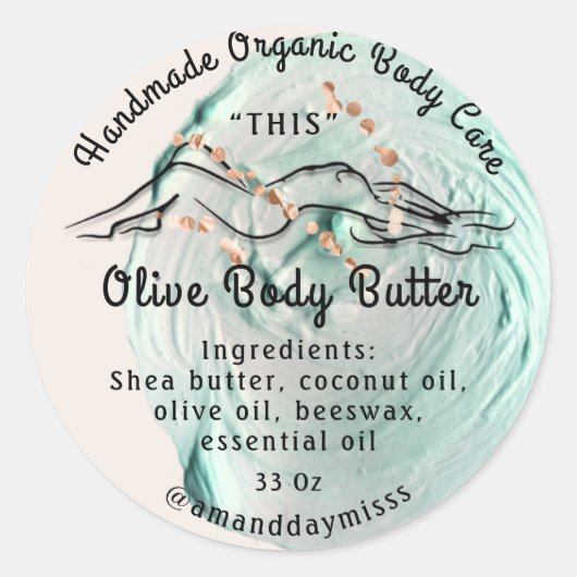 Ballemafscheiding van lichaamstaal Verpakking Roos Ronde Sticker (Voorkant)