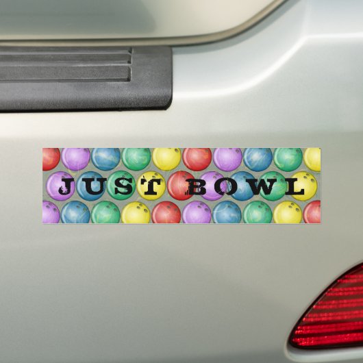 BALLEN AAN BOWLING BUMPERSTICKER (Op auto)