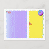 Ballen & Bubbels≤27 Briefkaart Sjabloon (Achterkant)