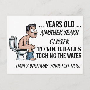 Ballen in het Water, Grappige 60e Verjaardagskaart Briefkaart