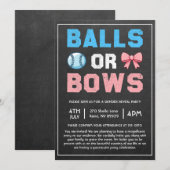 Ballen of Bogen Honkbal Geslacht Onthullen Kaart (Voorkant / Achterkant)