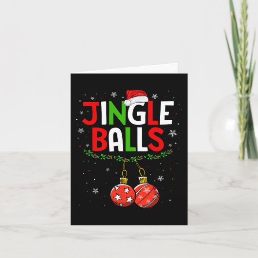 Ballen Tinsel Bijpassende kastanjes Kerstmis Paar  Kaart (Voorkant)