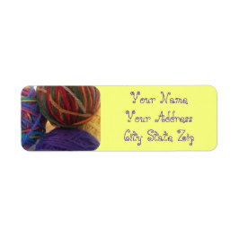 Ballen van garen Adresetiketten Etiket