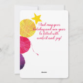 Ballen van garen boom breien gehaakte kerstkaart (Achterkant)