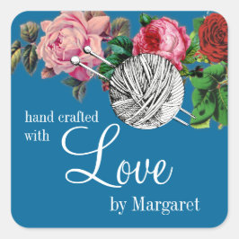 Ballen van garen breinaalden  rozen label